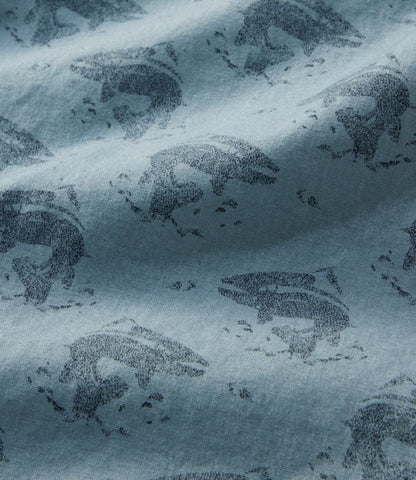 Men's Stonecoast Hemp Shirt, Short-Sleeve, Slightly Fitted Untucked Fit, Print - US 3898