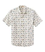 Men's Stonecoast Hemp Shirt, Short-Sleeve, Slightly Fitted Untucked Fit, Print - US 1292