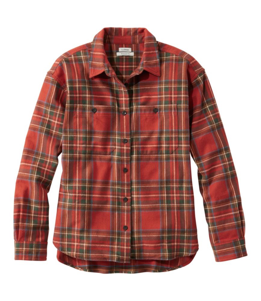 Women's Scotch Plaid Flannel Shirt, Boyfriend - US 3120