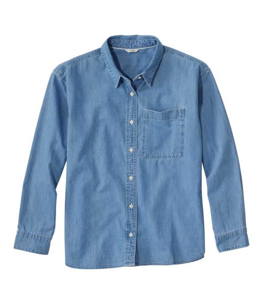 Women's L.L.Bean Denim Boyfriend Shirt - US 6177