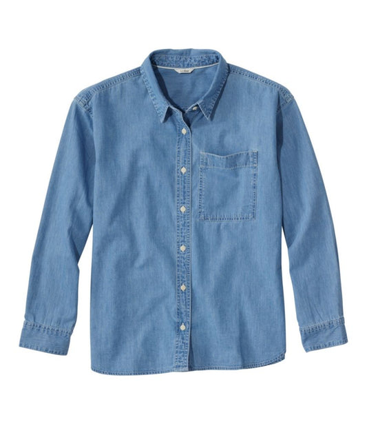 Women's L.L.Bean Denim Boyfriend Shirt - US 6177