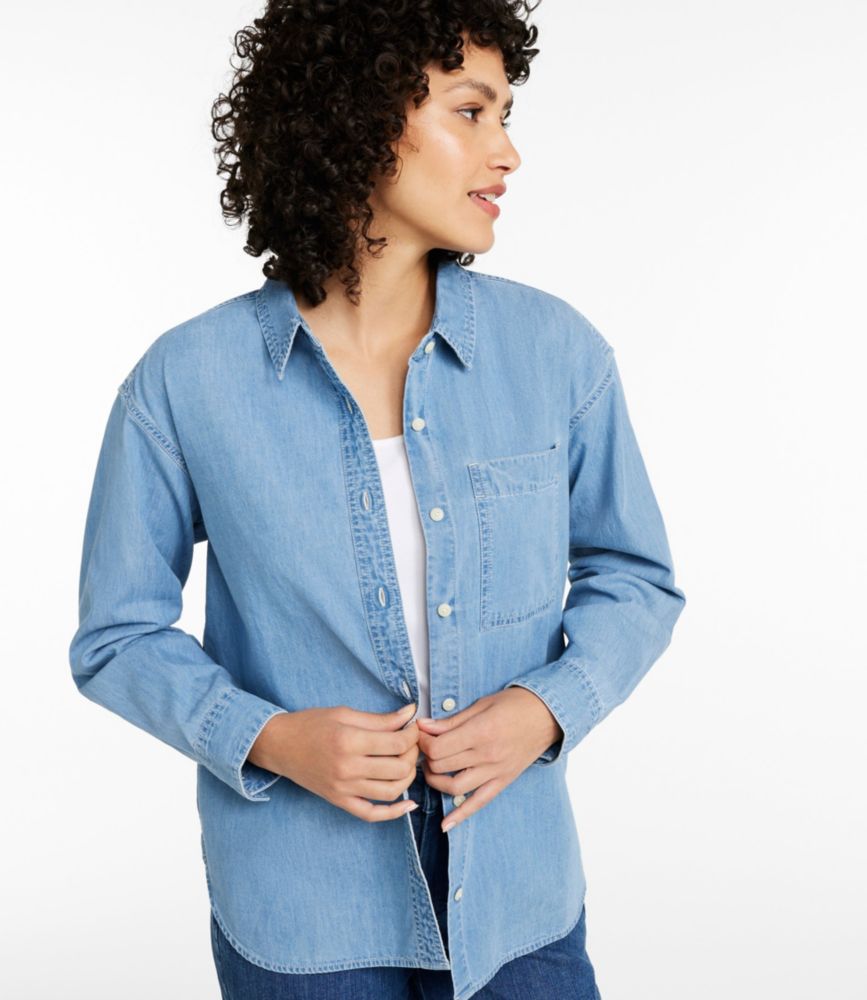 Women's L.L.Bean Denim Boyfriend Shirt - US 6177