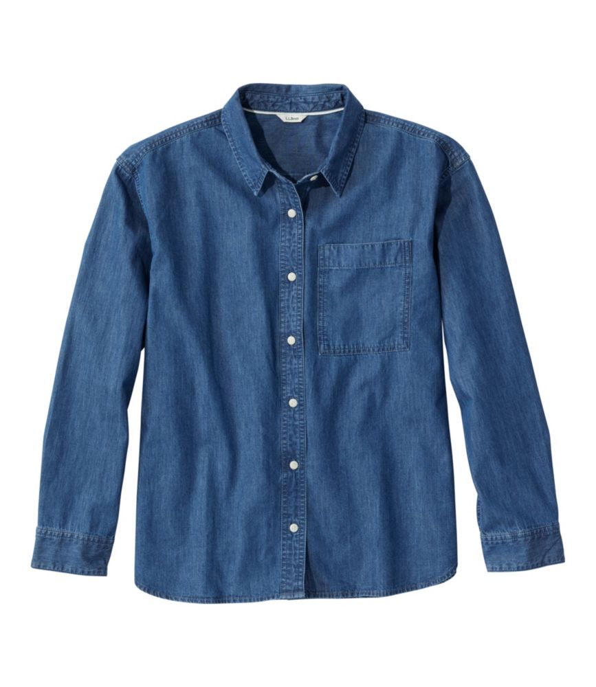 Women's L.L.Bean Denim Boyfriend Shirt - US 6916