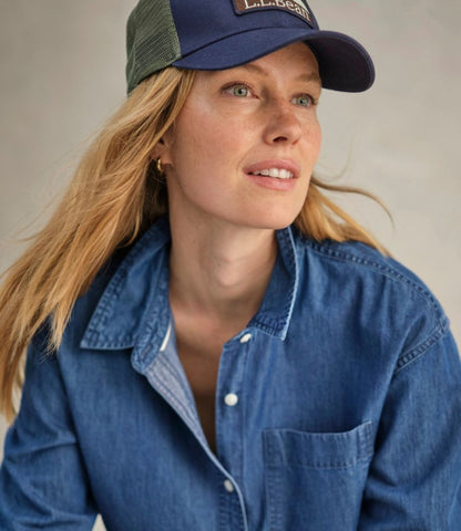 Women's L.L.Bean Denim Boyfriend Shirt - US 6916