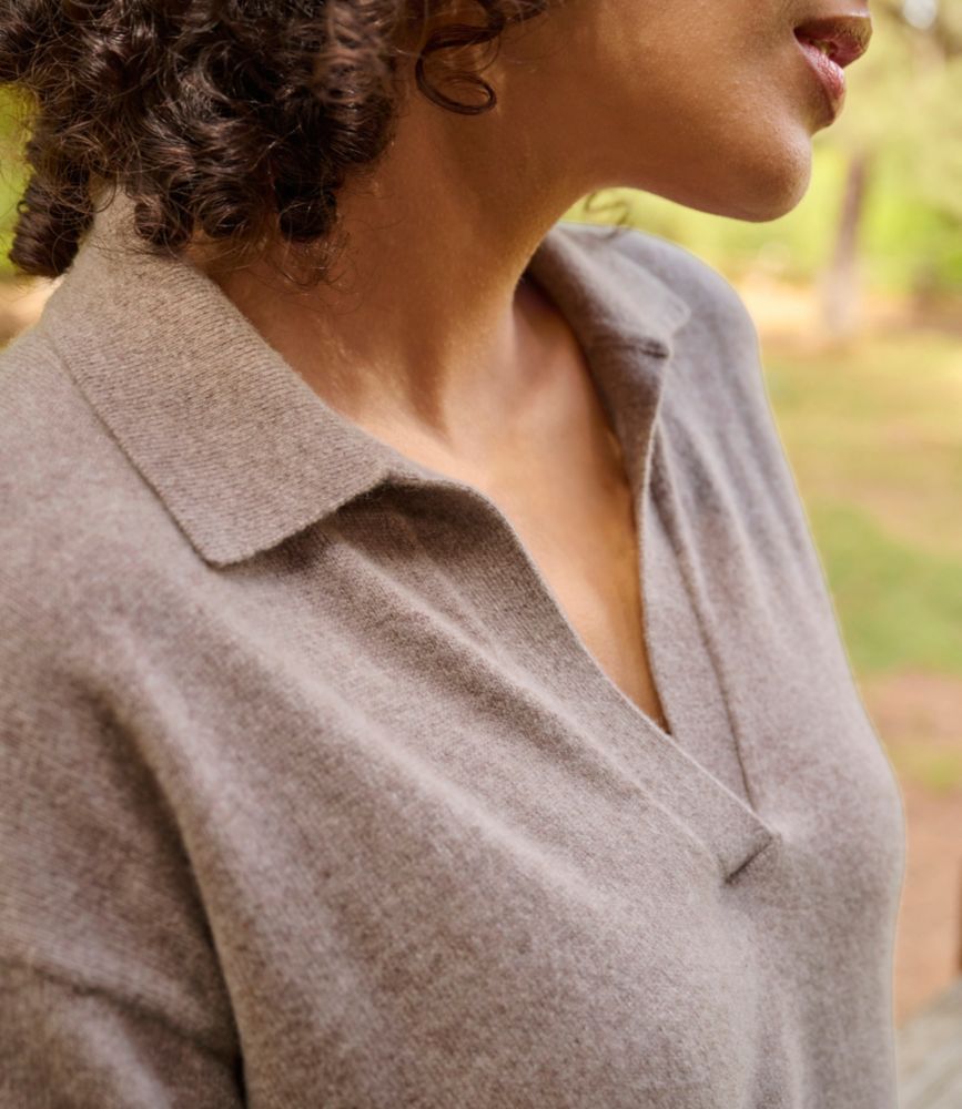 Women's Classic Cashmere Sweater, Relaxed Polo - US 0519