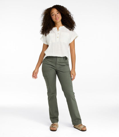 Women's 207 Vintage Cotton Canvas Pants, Mid-Rise Straight-Leg Cargo - US 6659