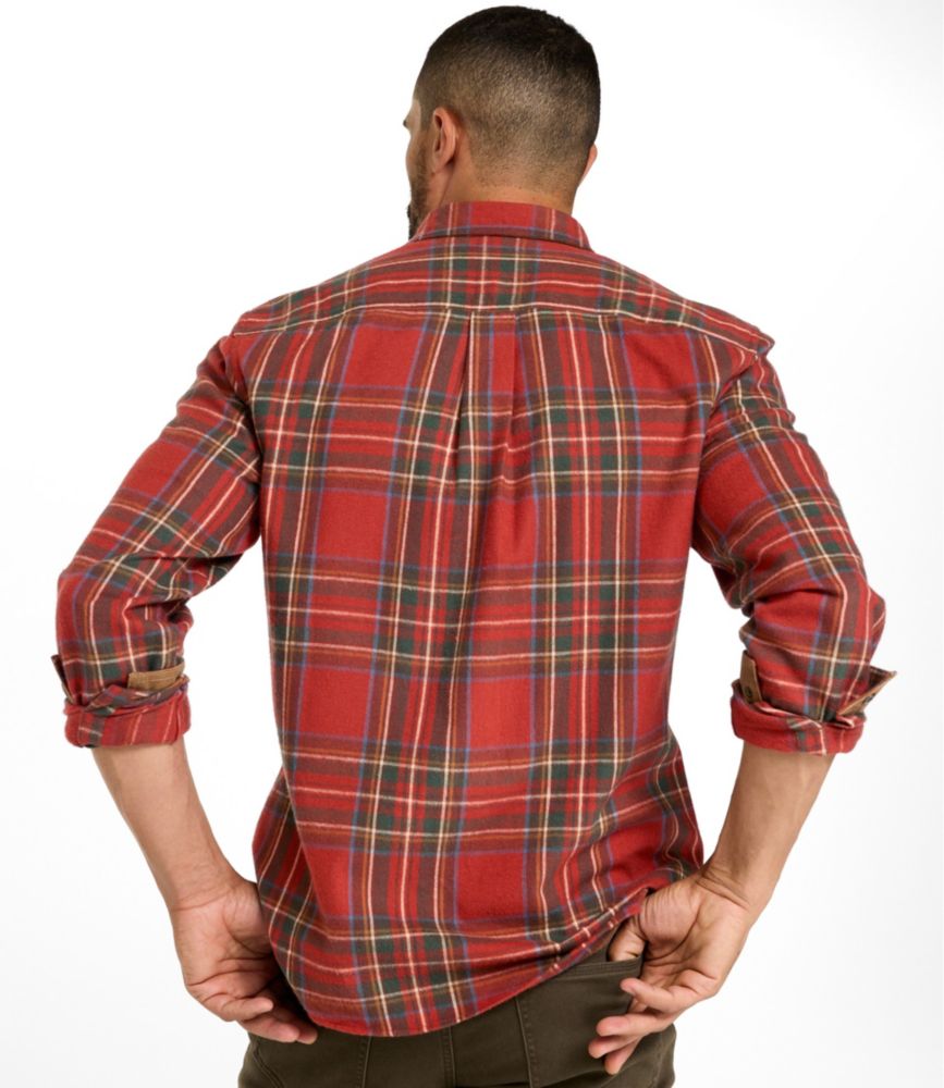 Men's Scotch Plaid Flannel Shirt, Snap-Front, Slightly Fitted Untucked Fit - US 4086