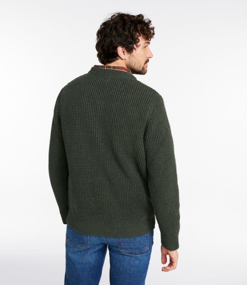 Men's L.L.Bean Organic Cotton Waffle Sweater, Henley - US 3588