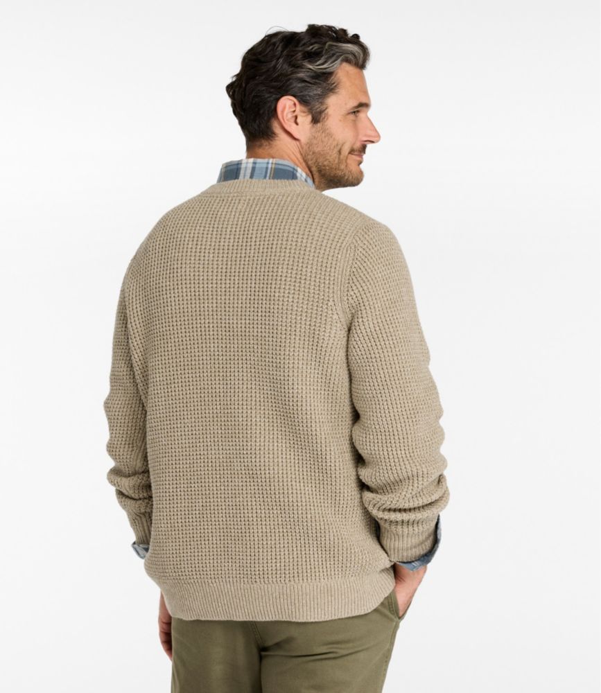Men's L.L.Bean Organic Cotton Waffle Sweater, Henley - US 0508