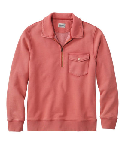 Men's Sunwashed Sweatshirt, Quarter-Zip Polo, Long-Sleeve - US 8833