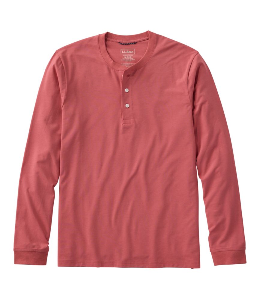 Men's Comfort Stretch Performance® Pima Tee, Long-Sleeve Henley - US 6911