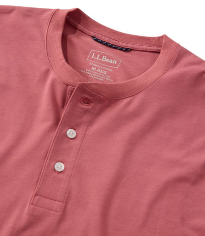 Men's Comfort Stretch Performance® Pima Tee, Long-Sleeve Henley - US 6911