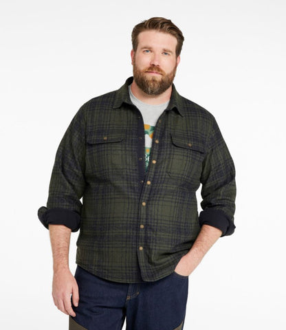 Men's Maine Guide Lightweight Lined Wool Field Shirt, Plaid - US 3276