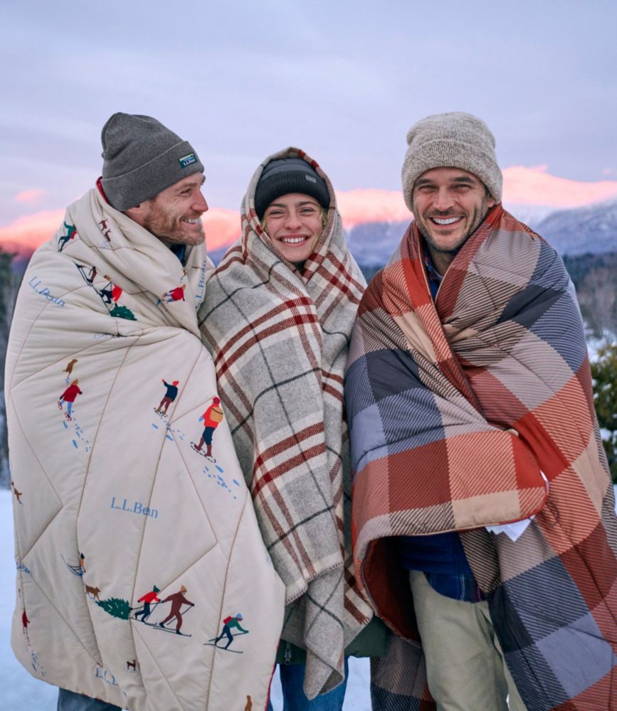 L.L.Bean Fleece Puffer Blanket - US 7963