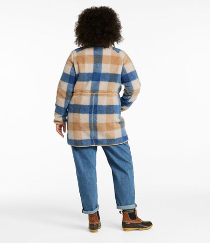 Women's Bean's Sherpa Fleece Coat, Print - US 0869