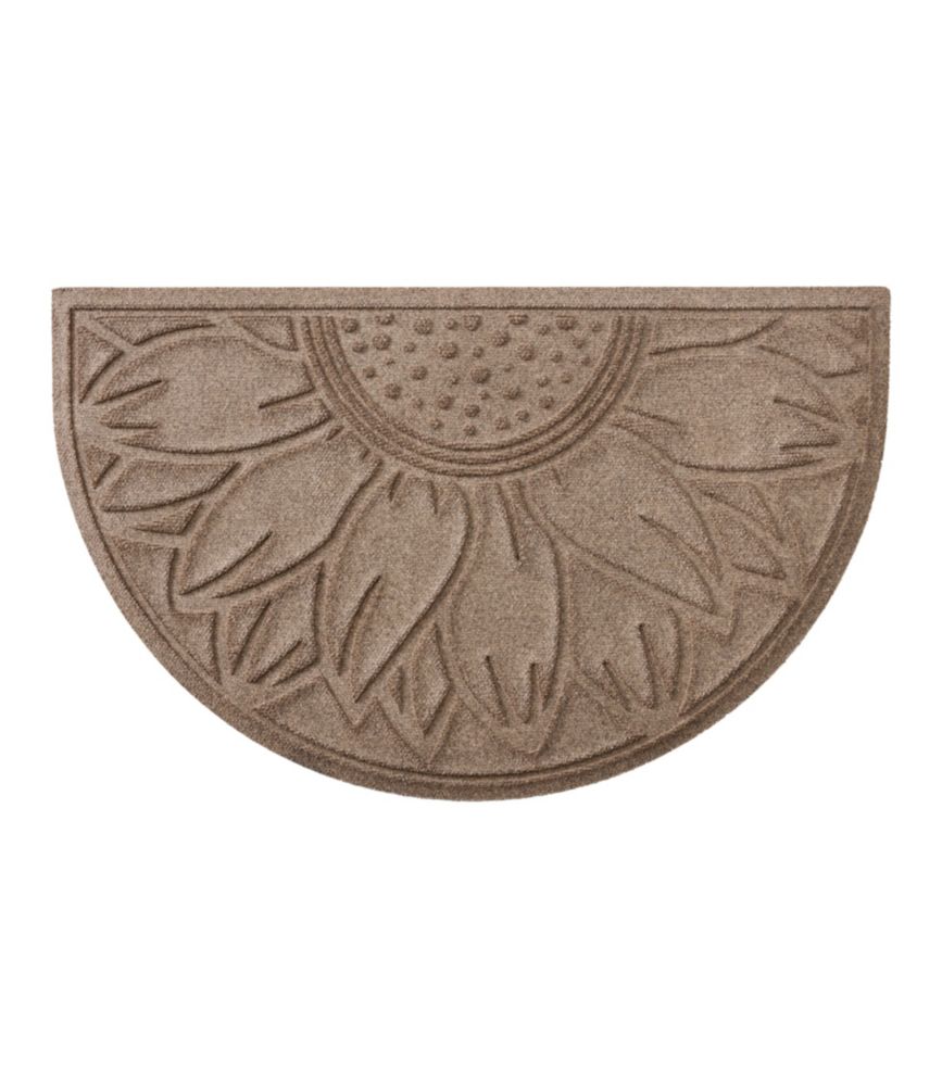 Everyspace Recycled Waterhog Doormat, Half Round, Sunflower - US 3871