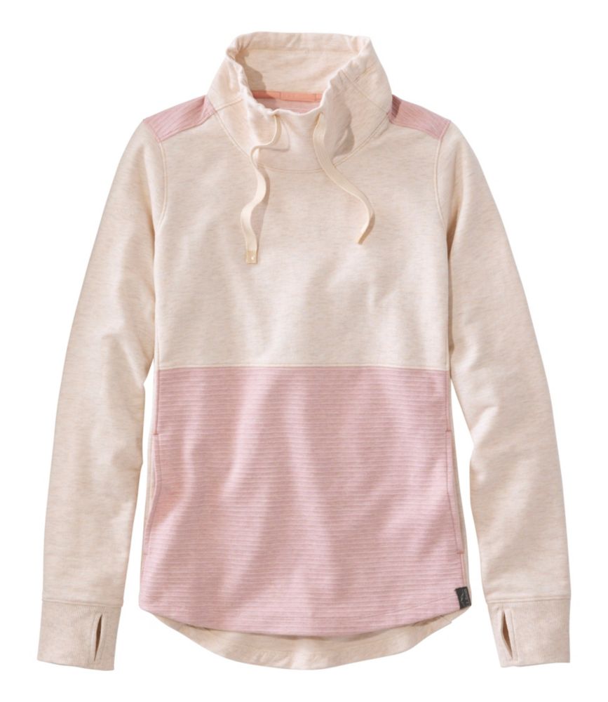 Women's Bean's Cozy Mixed Knits Pullover, Colorblock - US 9458