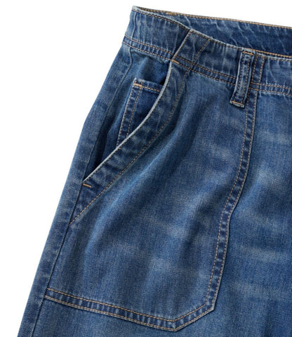 Women's Signature Utility Jeans, Mid-Rise Wide-Leg Ankle - US 0188