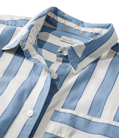 Women's Signature Premium Essential Poplin Shirt, Long-Sleeve Novelty Stripe - US 7577