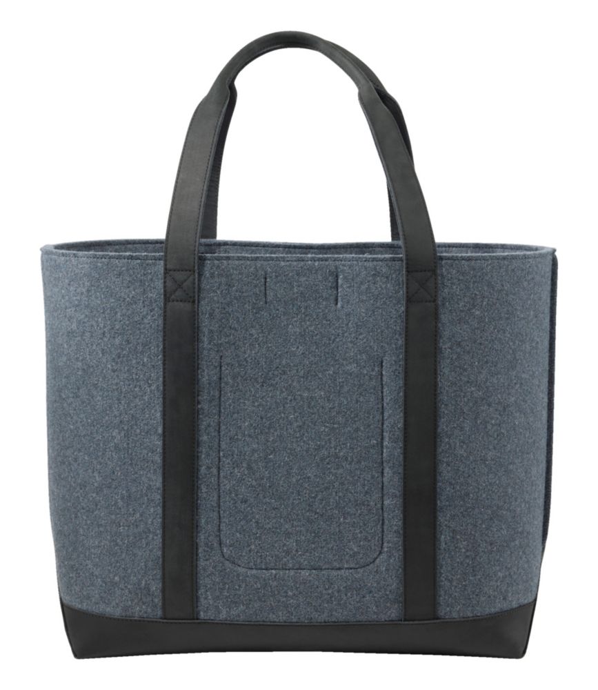 Leather-Trim Wool Tote - US 2350