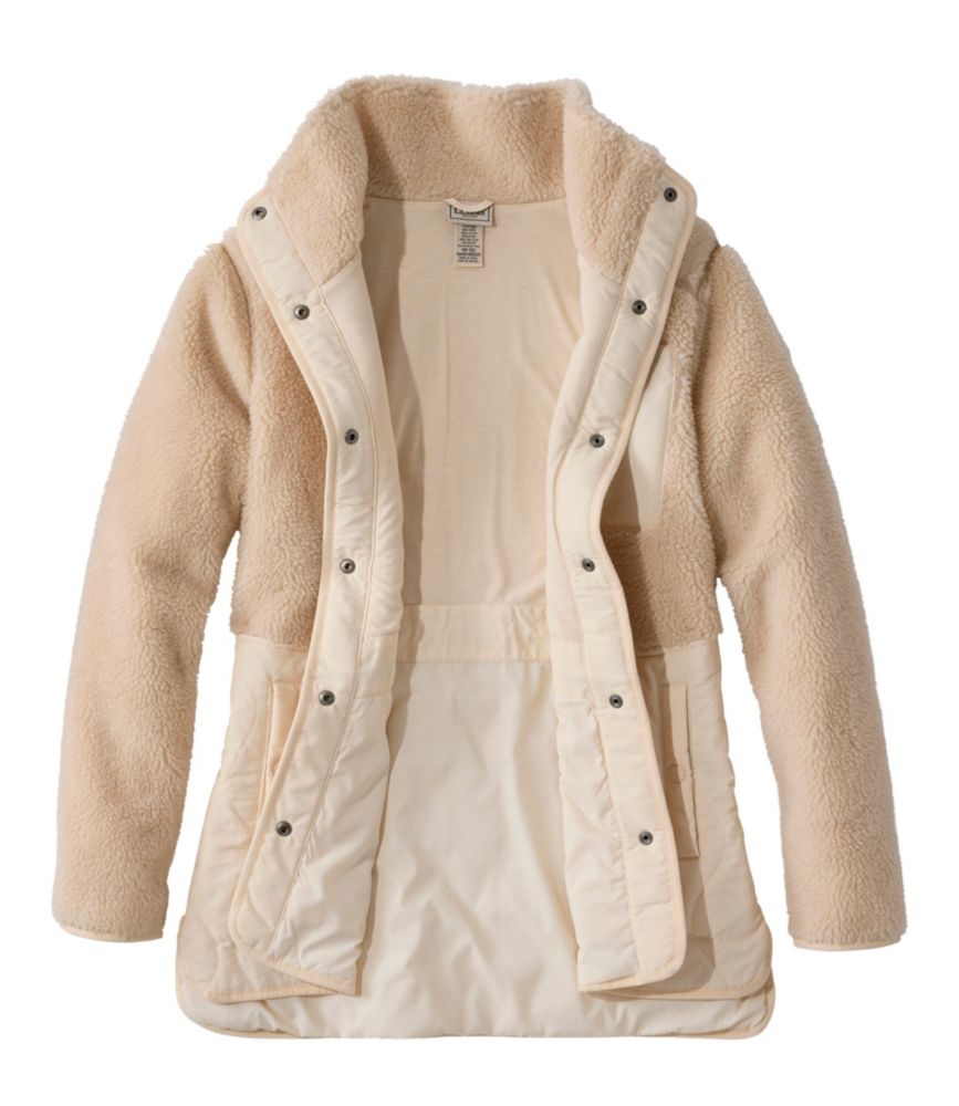 Women's Bean's Mixed Media Sherpa Fleece Jacket - US 9360