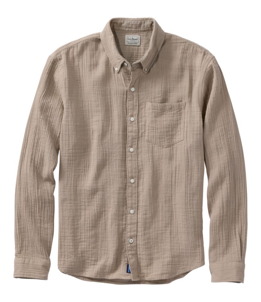 Men's Cloud Gauze Shirt, Long-Sleeve, Slightly Fitted Untucked Fit - US 0254