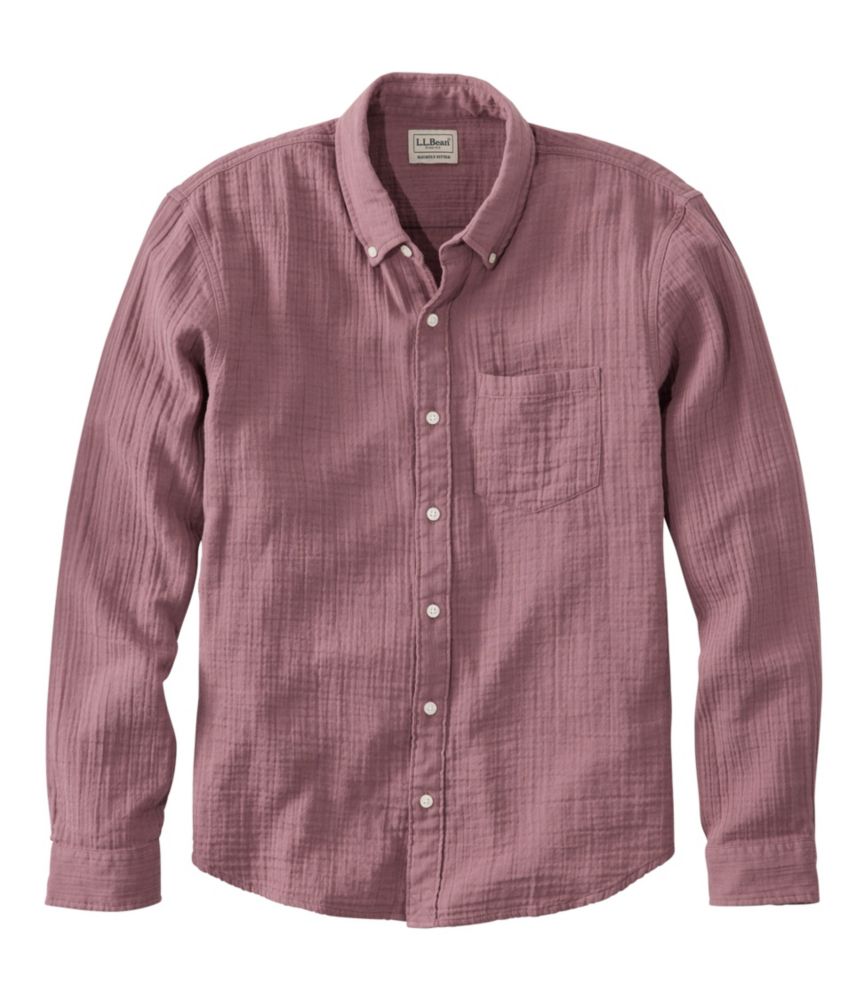 Men's Cloud Gauze Shirt, Long-Sleeve, Slightly Fitted Untucked Fit - US 1709