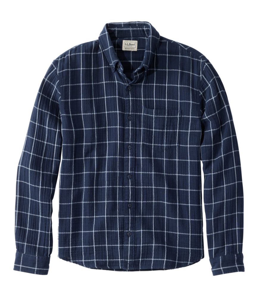 Men's Cloud Gauze Shirt, Long-Sleeve, Slightly Fitted Untucked Fit - US 2789