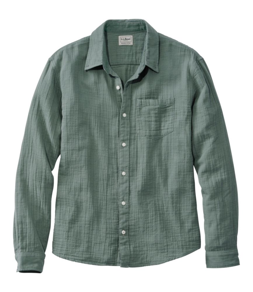 Men's Cloud Gauze Shirt, Long-Sleeve, Slightly Fitted Untucked Fit - US 0717