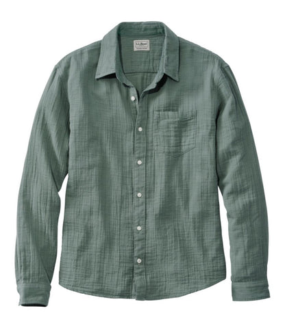 Men's Cloud Gauze Shirt, Long-Sleeve, Slightly Fitted Untucked Fit - US 0717