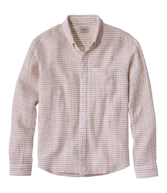 Men's Cloud Gauze Shirt, Long-Sleeve, Slightly Fitted Untucked Fit - US 5824
