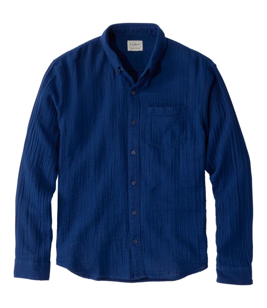 Men's Cloud Gauze Shirt, Long-Sleeve, Slightly Fitted Untucked Fit - US 1648