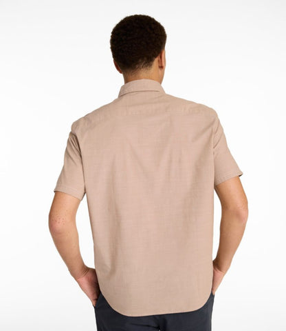 Men's Comfort Stretch Performance® Chambray Shirt, Short-Sleeve, Slightly Fitted Untucked Fit - US 2262