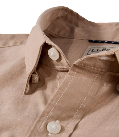 Men's Comfort Stretch Performance® Chambray Shirt, Short-Sleeve, Slightly Fitted Untucked Fit - US 2262