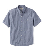 Men's Comfort Stretch Performance® Chambray Shirt, Short-Sleeve, Slightly Fitted Untucked Fit - US 9484