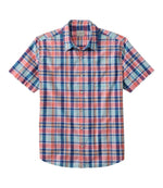 Men's Madras Shirt, Short-Sleeve, Slightly Fitted Untucked Fit - US 4959