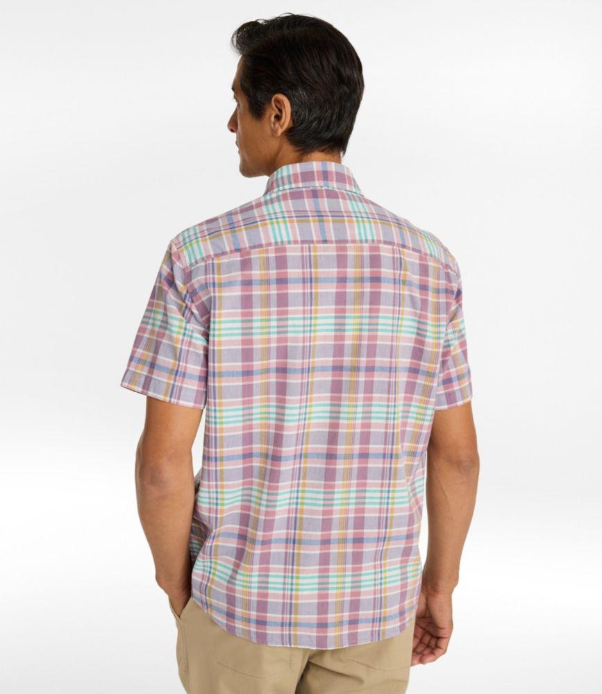 Men's Madras Shirt, Short-Sleeve, Slightly Fitted Untucked Fit - US 2829