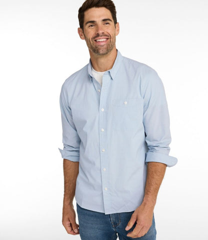 Men's Comfort Stretch Performance® Chambray Shirt, Long-Sleeve, Slightly Fitted Untucked Fit - US 5710