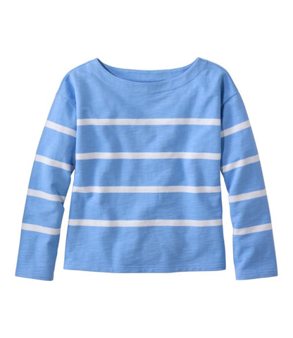 Women's Peaks Island Top, Relaxed Boatneck Long-Sleeve Stripe - US 9201