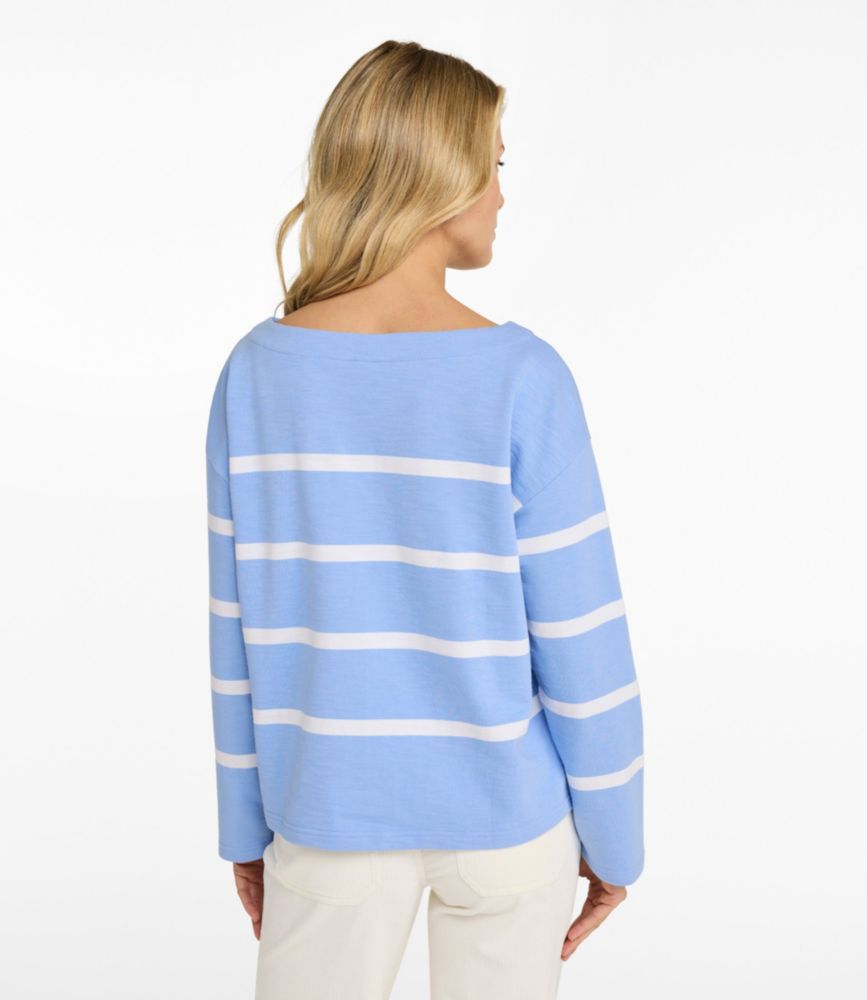 Women's Peaks Island Top, Relaxed Boatneck Long-Sleeve Stripe - US 9201