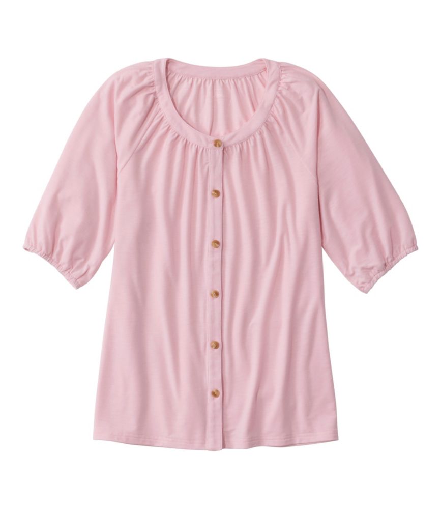 Women's Camden Hills Tee, Elbow-Sleeve Button-Front Shirt - US 7805