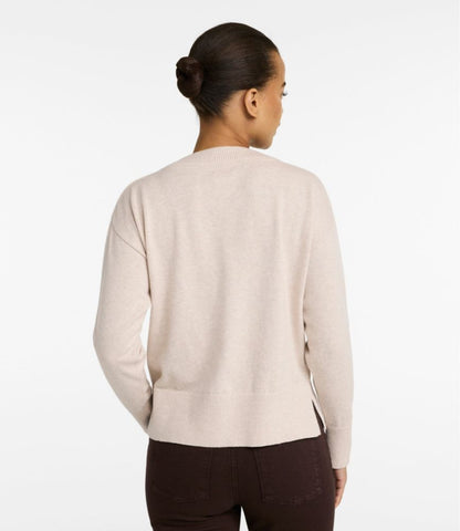 Women's Cotton/Cashmere Sweater, V-Neck - US 0930