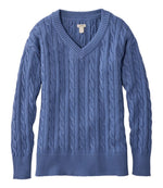 Women's The Original Double L® Sweater, Cable V-Neck - US 2642