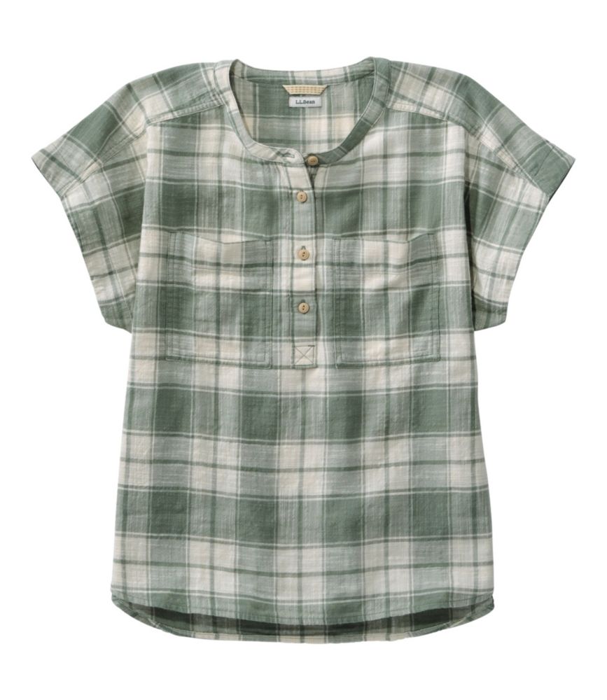 Women's L.L.Bean Day Breeze Shirt, Short-Sleeve Popover - US 4239
