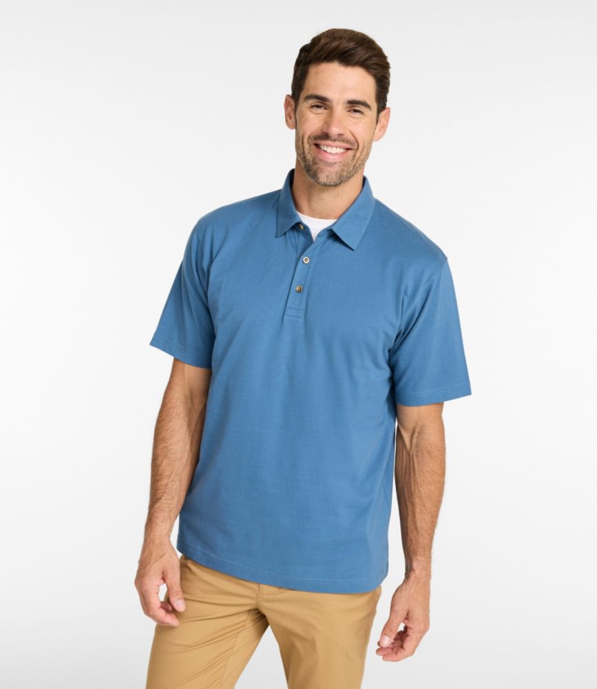 Men's Carefree Unshrinkable Polo, Short-Sleeve, Without Pocket - US 9377