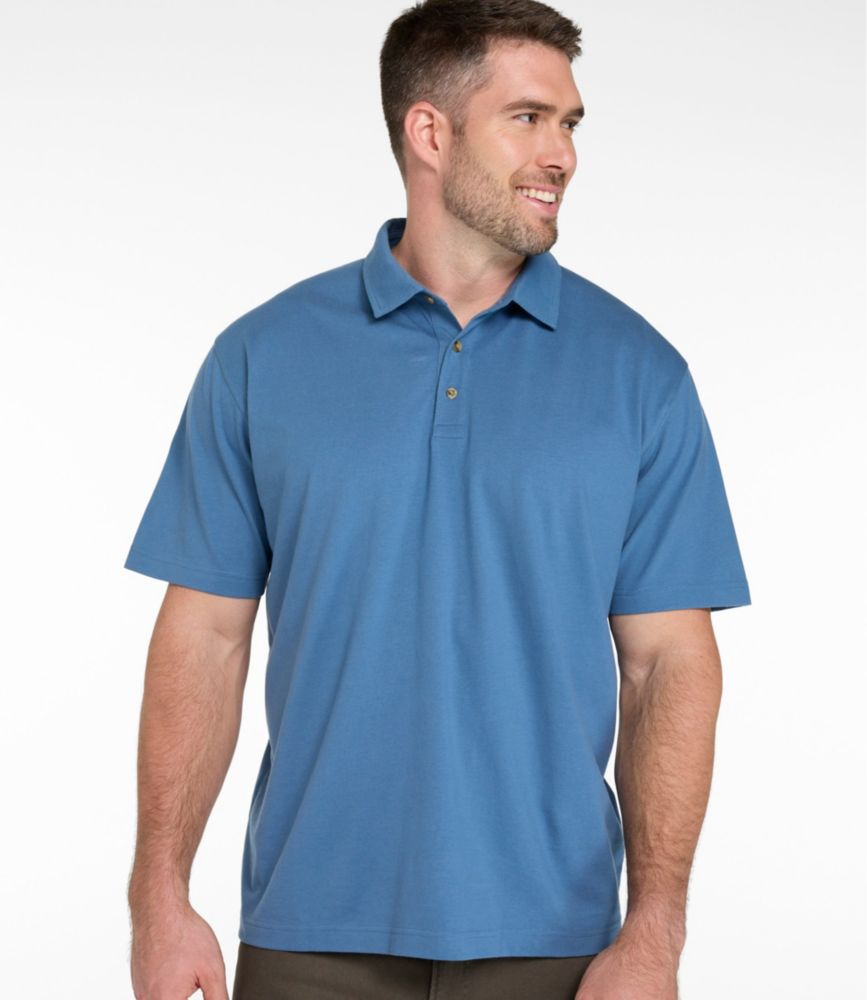 Men's Carefree Unshrinkable Polo, Short-Sleeve, Without Pocket - US 9377