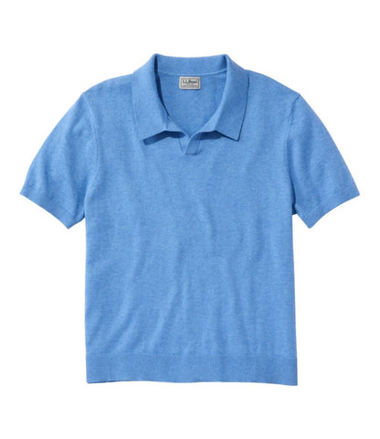 Men's All Seasons Cotton Blend Sweater, Short-Sleeve Polo - US 7055