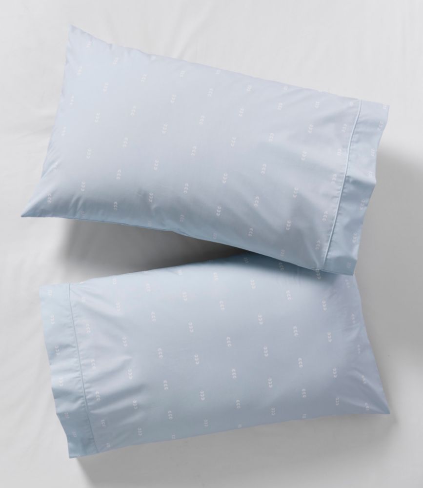 Sunwashed Percale Sheet Collection, Stamped Leaf Print - US 9891