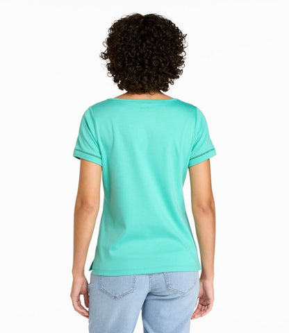 Women's Pima Cotton Tee, Short-Sleeve Jewelneck - US 4937