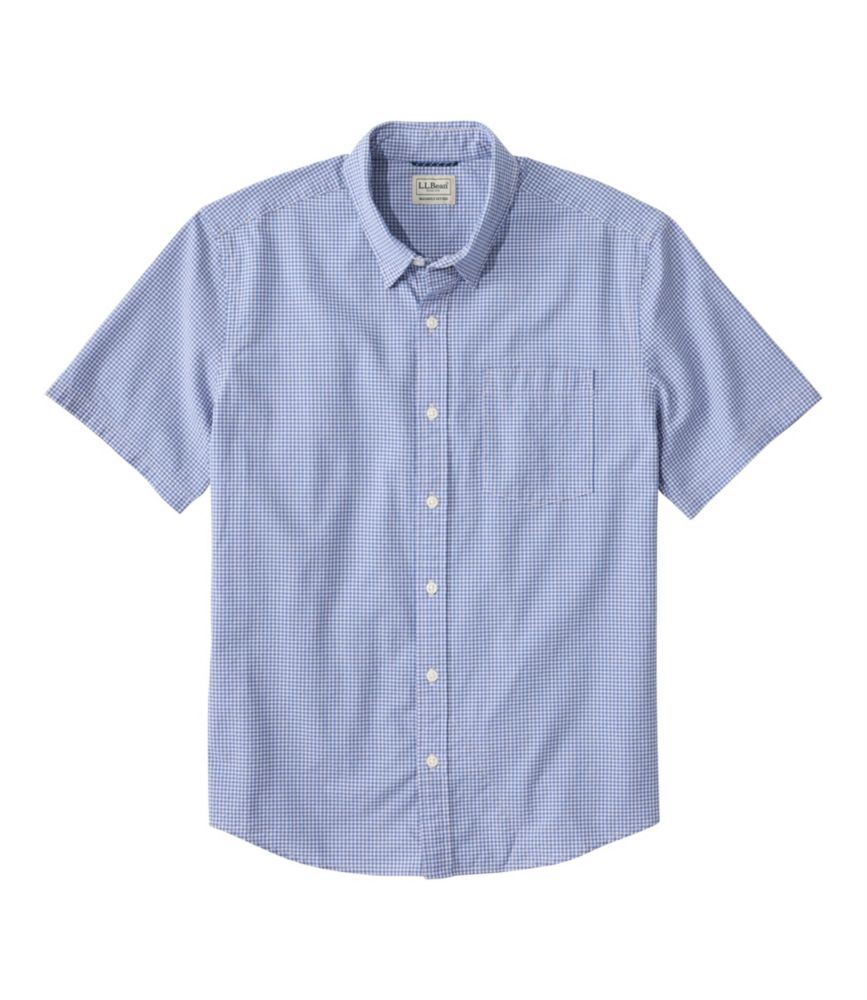 Men's Comfort Stretch Performance® Seersucker Shirt, Short-Sleeve, Slightly Fitted Untucked Fit, Plaid - US 6571